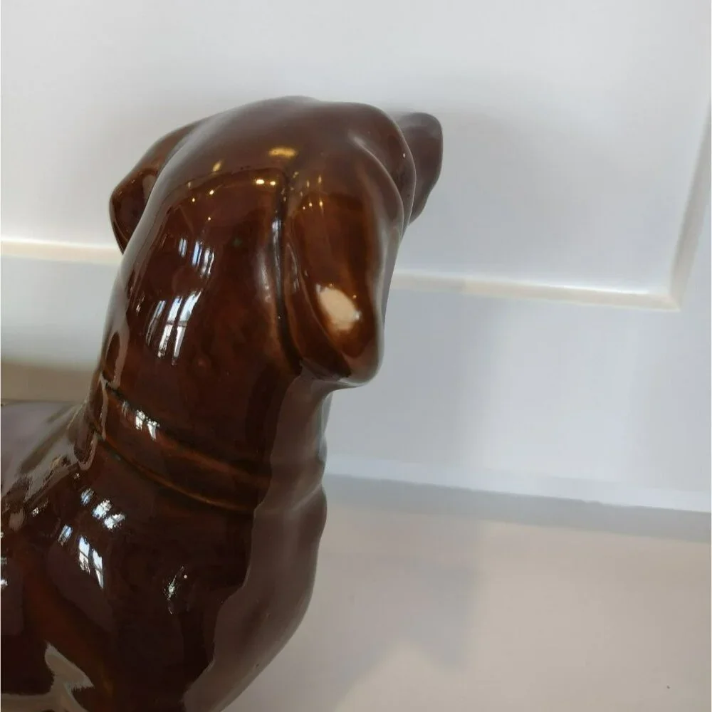 ABCO Handpainted Hors D'Oeuvres Dachshund Server, Alexander Backer Vintage Dog A
